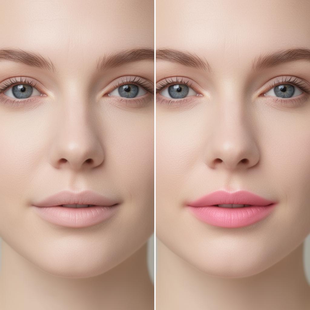 Przed i po — Usta — lip blush